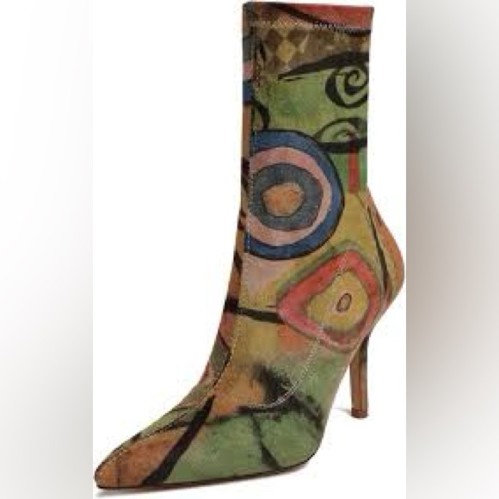 Vivianly Multicolor Abstract Pattern Stiletto Ank… - image 1